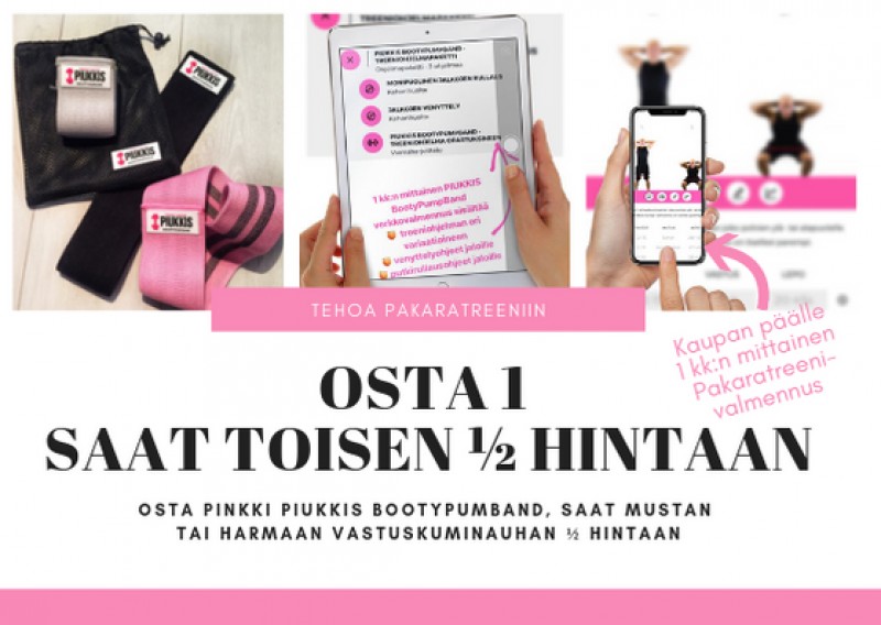 LAHJAPAKETTI: PIUKKIS BootyPumpBand -vastuskuminauhasetti (3kpl) LAHJAPAKETTI: PIUKKIS BootyPumpBand -vastuskuminauhasetti (3kpl)